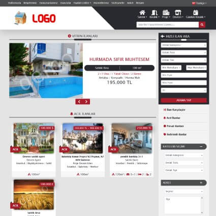 Gelişmiş Yabancı Dil Desteği (Panelden Düzenlenebilir , Hreflang SEO'lu) +Matterport 3D Sanal Tur desteği + Açılış Mesajı Gösterebilme + Panelden Renk Değişikliği +Whatsapp Canlı Destek + Diğer Standart Özelliklerimiz+Temayı İncele Butonundan Temayı Online İnceleyebilirsiniz