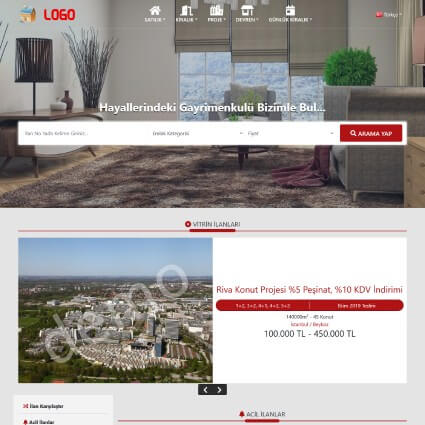 Gelişmiş Yabancı Dil Desteği (Panelden Düzenlenebilir , Hreflang SEO'lu) +Matterport 3D Sanal Tur desteği + Açılış Mesajı Gösterebilme + Panelden Renk Değişikliği +Whatsapp Canlı Destek + Diğer Standart Özelliklerimiz+Temayı İncele Butonundan Temayı Online İnceleyebilirsiniz