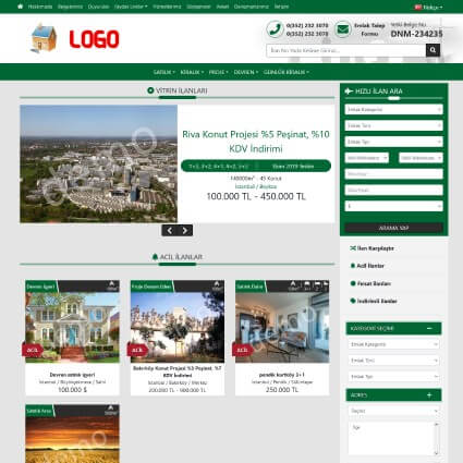 Gelişmiş Yabancı Dil Desteği (Panelden Düzenlenebilir , Hreflang SEO'lu) +Matterport 3D Sanal Tur desteği + Açılış Mesajı Gösterebilme + Panelden Renk Değişikliği +Whatsapp Canlı Destek + Diğer Standart Özelliklerimiz +Temayı İncele Butonundan Temayı Online İnceleyebilirsiniz