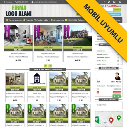 Mobil Uyumlu + Renk Değişikliği Yapılabilir (Destek Ekibi Tarafından)+Temayı İncele Butonundan Temayı Online İnceleyebilirsiniz